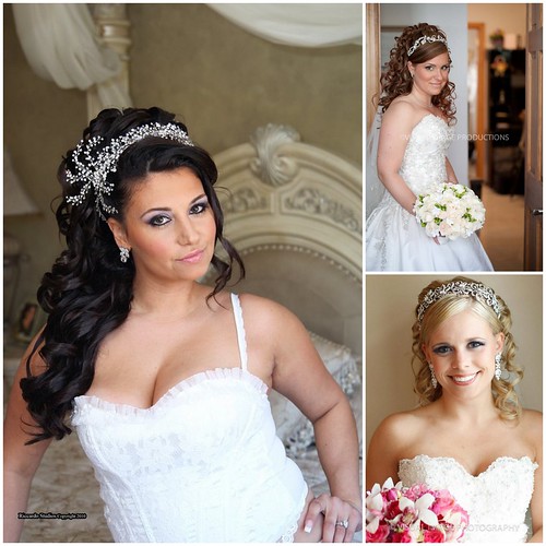 Bridal Styles Boutique brides with half up half down hairdos bridal hair 