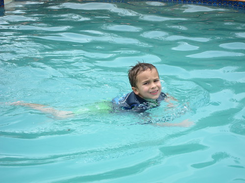 Ezra swims