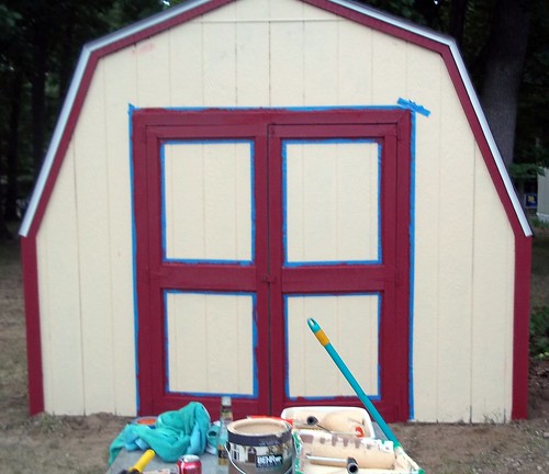 Painting the shed