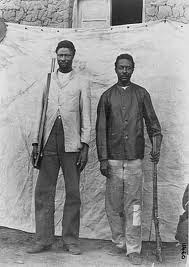 Samuel and Julius Maherero, leaders of the Herero rebellion against German imperialism in 1904. The Germans, in retaliation, killed 60,000 Africans and enslaved many more for over 80 years. by Pan-African News Wire File Photos
