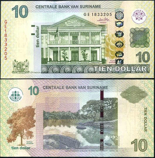 10 Dolárov Surinam 2010