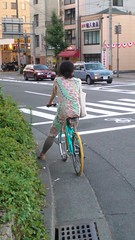 Woman Cyclist Kyoto