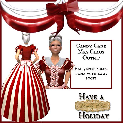 Candy Cane Mrs. Claus by Shabby Chics