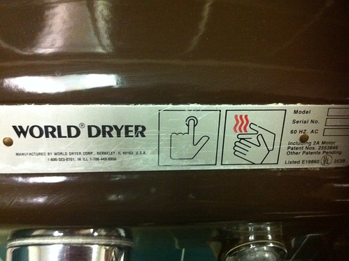 Hand dryer.