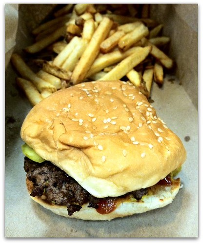 burger and fries from Five Guys...yum!
