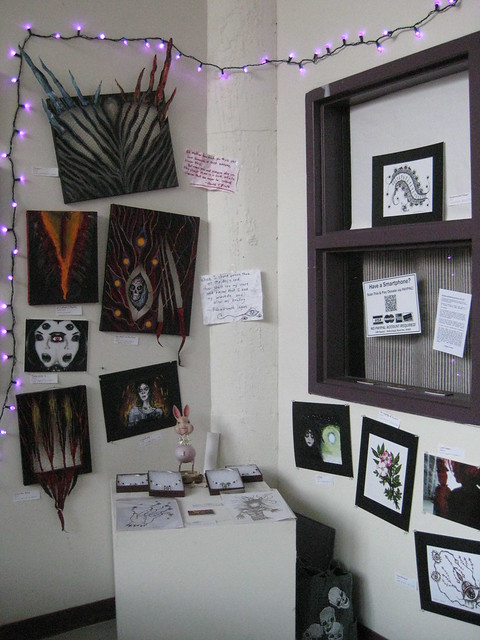 My art setup at Open Studio Weekend 2011, Artspace Hartford