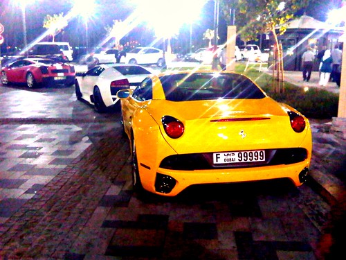 Dubai Cars Ferrari California yellow by Mike Photoshop