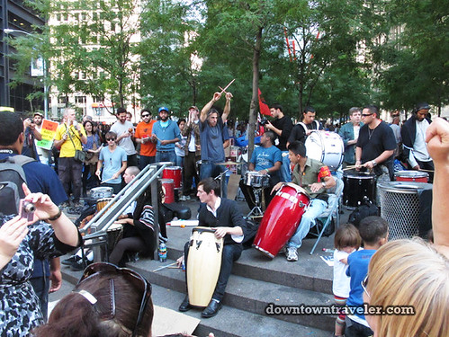NYC Occupy Wall Street Rally Oct 8 2011 musicians