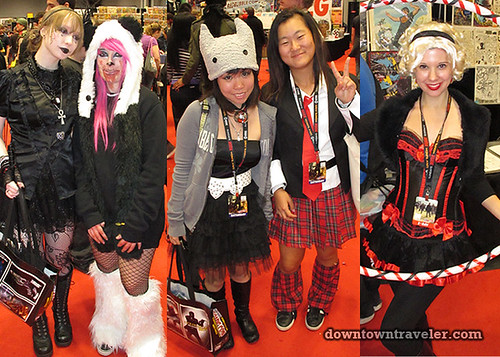 2011 NY Comic Con Costumes_Girls in plaid and lolita