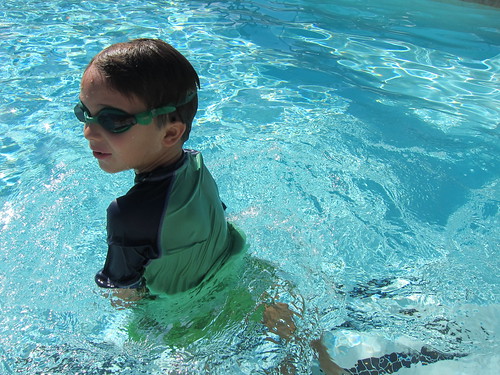 Ezra's so happy to be swimming