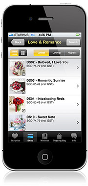 SG Florist is a free app available on Apple's App Store and the Nokia Ovi Store.