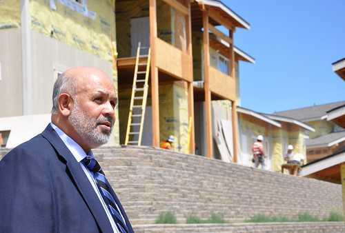 Deputy Undersecretary Vasquez tours the Canyon East farmworker housing facility, which will be completed in August.  For the Canyon East facility, USDA Rural Development is providing financial support and will also provide rental assistance to qualified, low-income farm laborers and their families. 