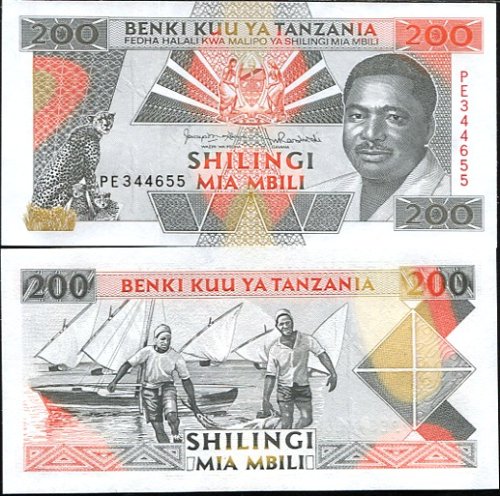 200 Shilingov Tanzánia 1993, Pick 25