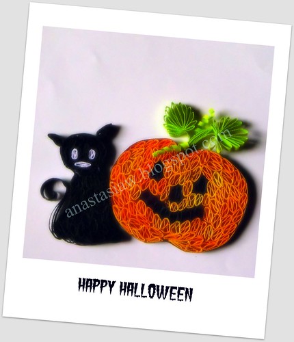 Quilling - Halloween Card by anastasiaw2008