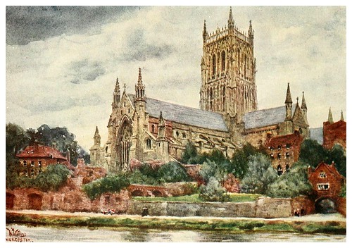 012-Catedral de Worcester- Cathedral cities of England 1908- William Wiehe Collins