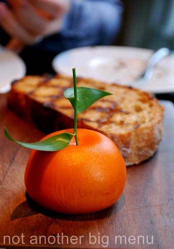 Dinner by Heston - Meat Fruit (c.1500) Mandarin, Chicken Liver Parfait and Grilled Bread