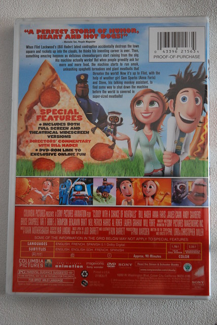 2) CLOUDY WITH A CHANCE OF MEATBALLS