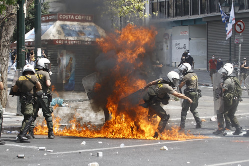 Athens riots: Greek general strike