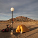 Scenario sublime dove ho montato la tenda, poco prima del tramonto (Ischigualasto)