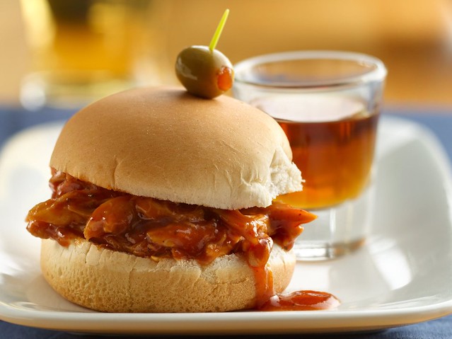 Whiskey and Beer BBQ Chicken Sliders Recipe
