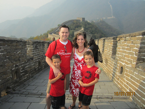Campbell family at Great Wall