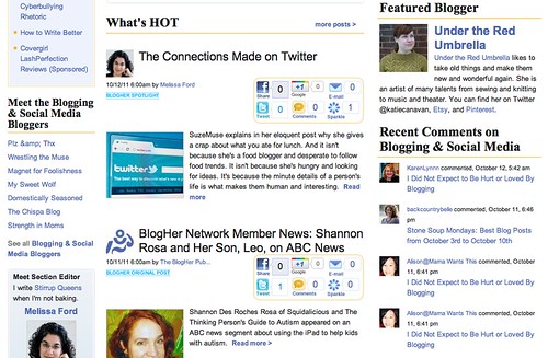 Featured Blogger on Blogher!