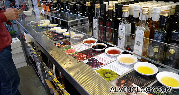 You get to sample other stuff too, like the different flavour olive oil