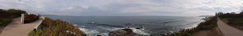 Breakers Cliff Walk Seascape Panorama by fangleman