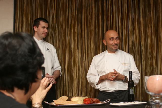 Chef Antony Genovese (right) is owner of two-Michelin starred Il Pagliaccio in Rome