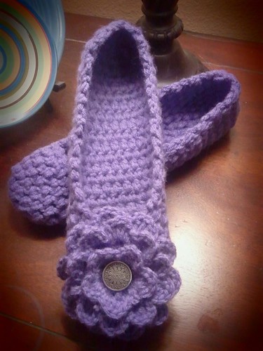 Purple Simply Slippers by Patty Martyn