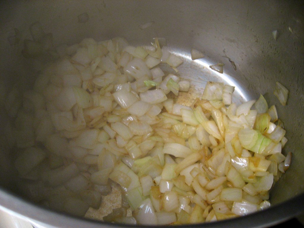 cooking down onions