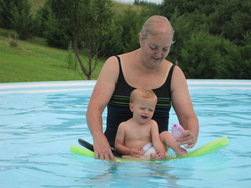 Nana and Baby in the Pool