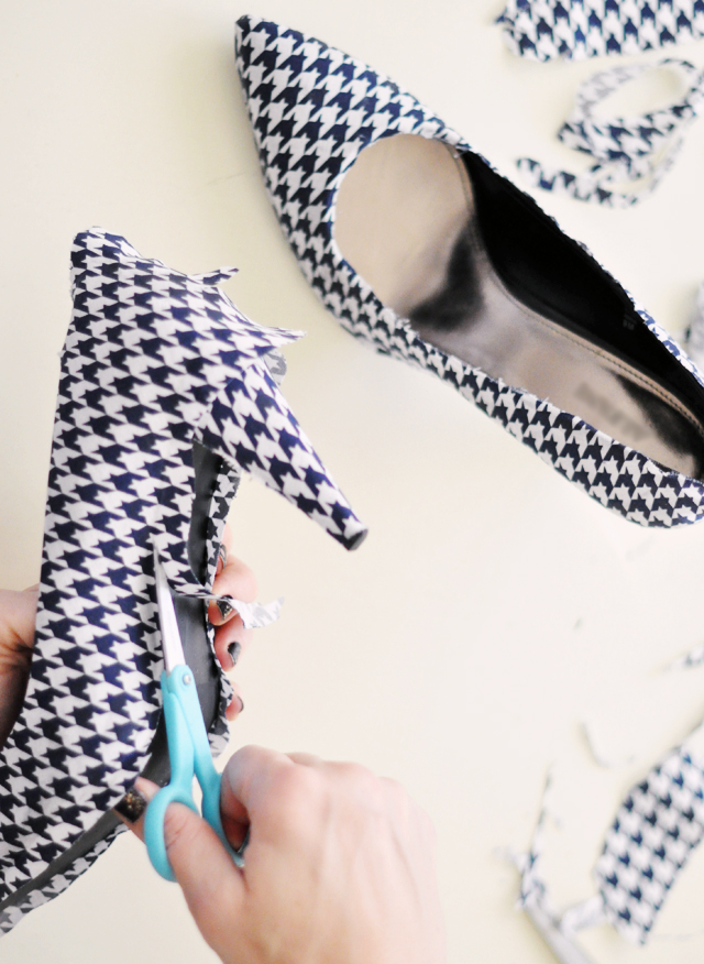 Houndstooth Shoes DIY - 24