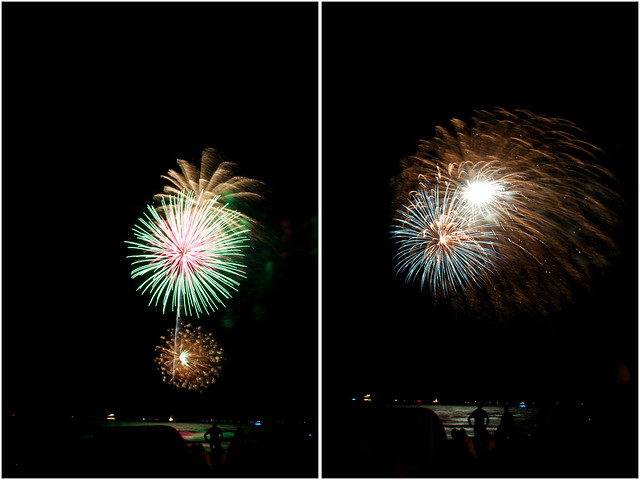 July 4th fireworks diptych 2