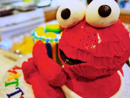 Baby Elmo after the party