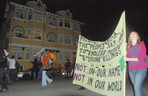 Protesters in front of 1502 Alice Street, Occupy Oakland, California