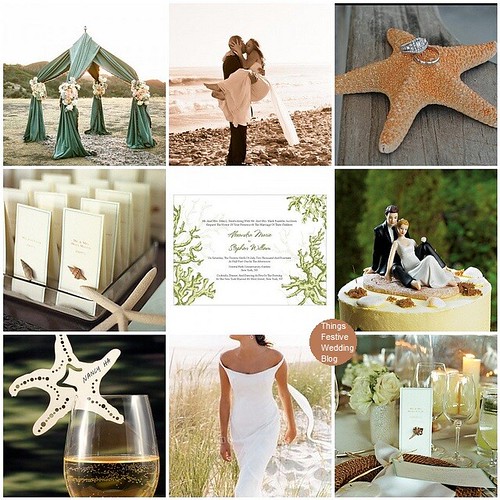 green and taupe beach wedding theme is truly elegant The white roses on