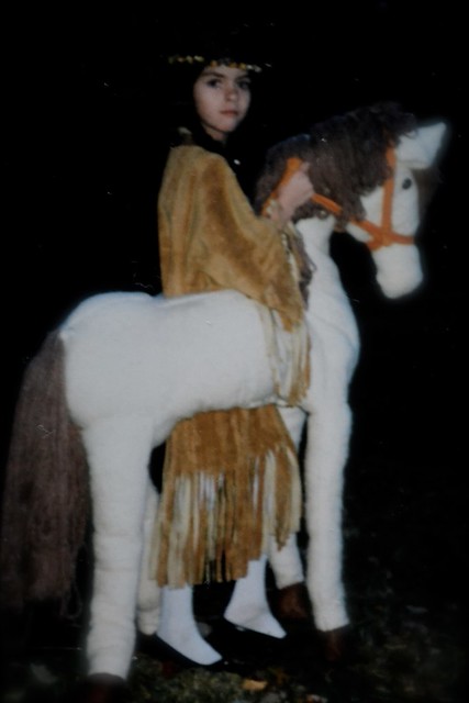 later mom crafted this magnificent horse to snaz up the old costume