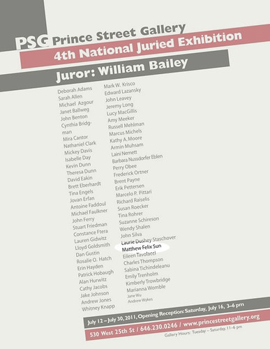 4th National Juried Exhibition - Prince Street Gallery Poster 2