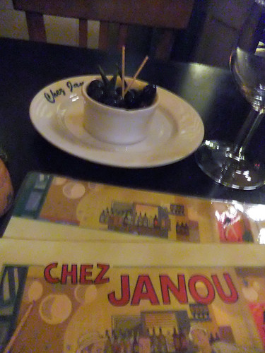 Olives and a Menu, Chez Janou
