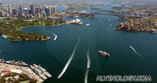 One of my favourite Sydney helicopter view shots