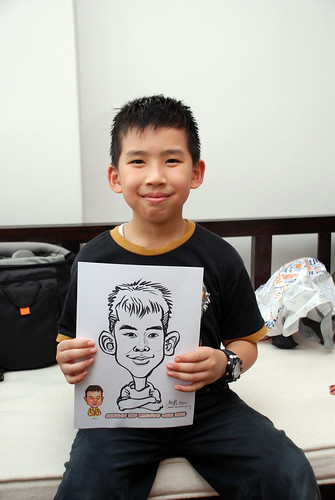 Caricature live sketching for Jonah's birthday party - 13