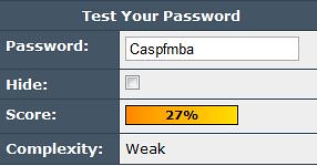 Choosing a strong password