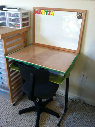 M's new desk