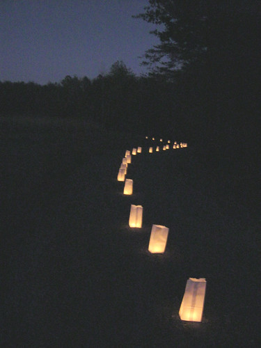 Luminaries line the trail at Sailor's Creek Battlefield Historical State Park