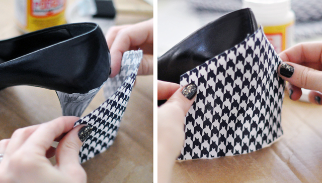 Houndstooth Shoes DIY - 4-1