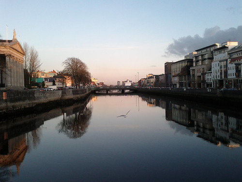 Evening view looking east in Cork City. by despod
