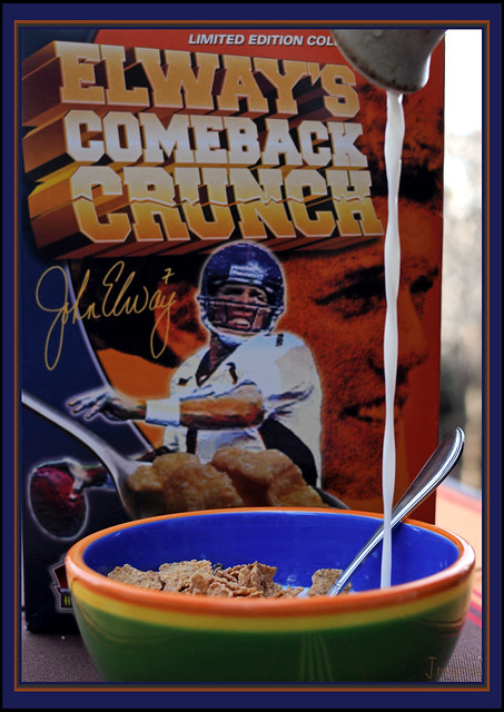 JOHN ELWAY Frosted Corn Flakes Box