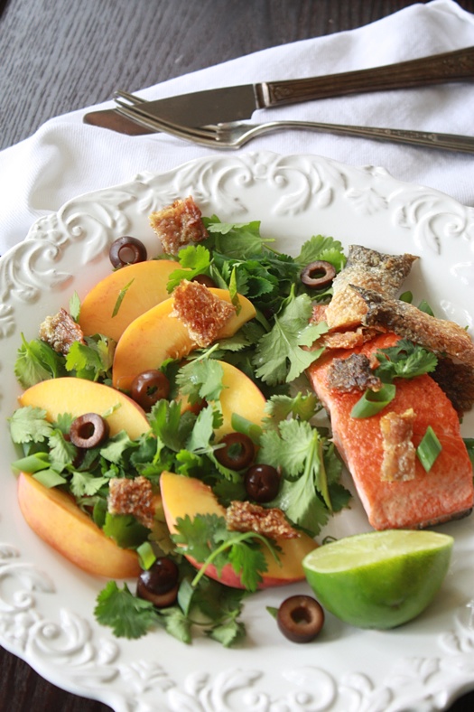 Salmon and Peach Salad