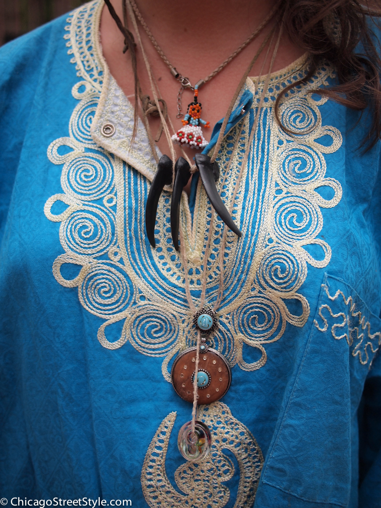 Blue Tunic  necklace